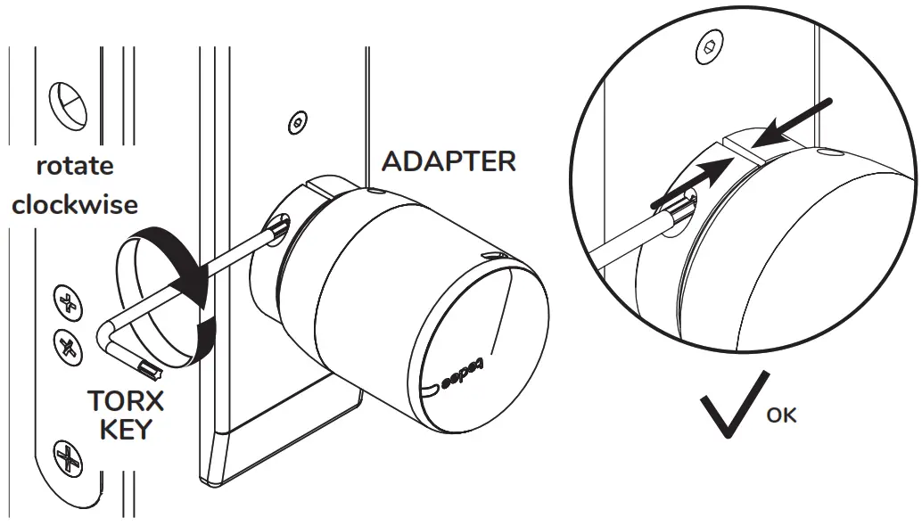 Tedee Euro Adapter for Door Lock - Fix the adapter