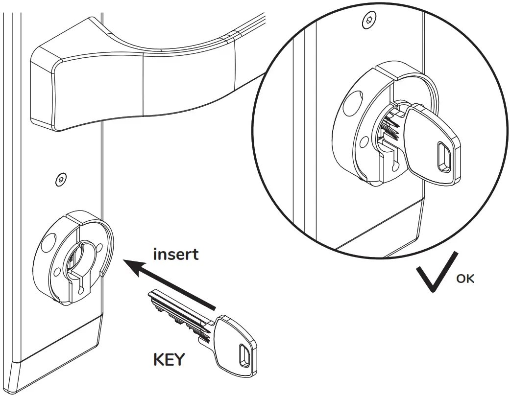 Tedee Euro Adapter for Door Lock - Insert your key