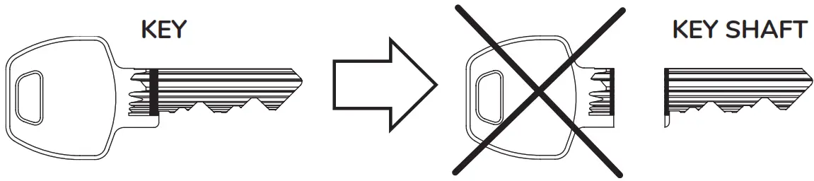 Tedee Euro Adapter for Door Lock - Key head away