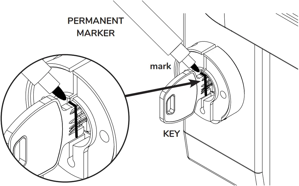 Tedee Euro Adapter for Door Lock - PERMANENT MARKER