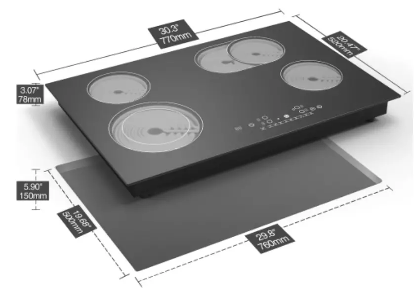 VEVOR DT4 Electric Stove Top 30 Inch 4 Burners Electric Cooktop - fig 3