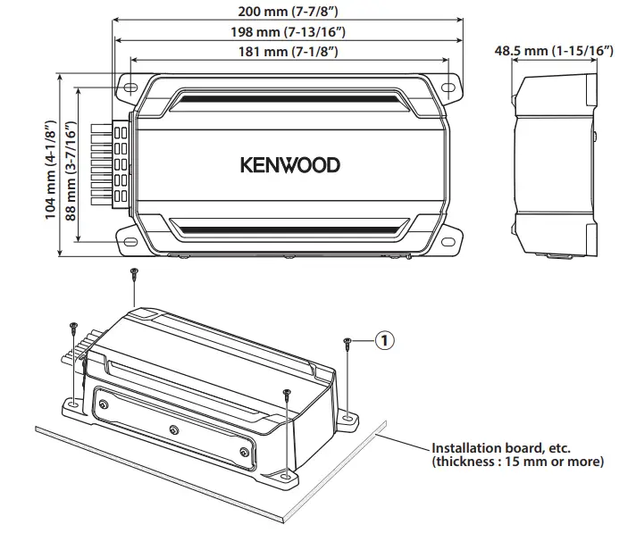 KENWOOD KAC-M5001 COMPACT MONO DIGITAL AMPLIFIER 3