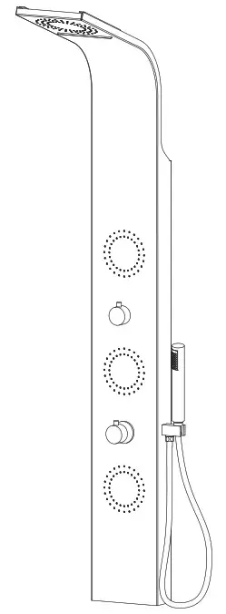 RAVAK X01453 Totem Jet Inox Hydromassage Panel - cover