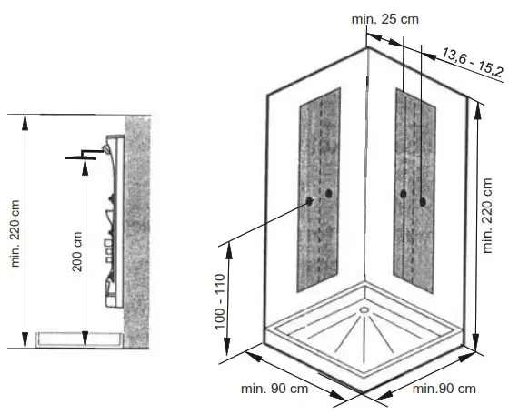 RAVAK X01453 Totem Jet Inox Hydromassage Panel - overview 2