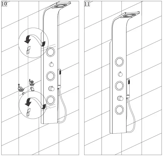 RAVAK X01453 Totem Jet Inox Hydromassage Panel - overview 8