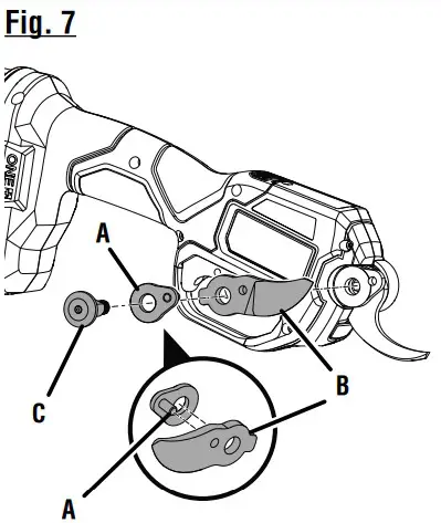RYOBI P2505 18 VOLT PRUNING SHEAR - Product Overview 7