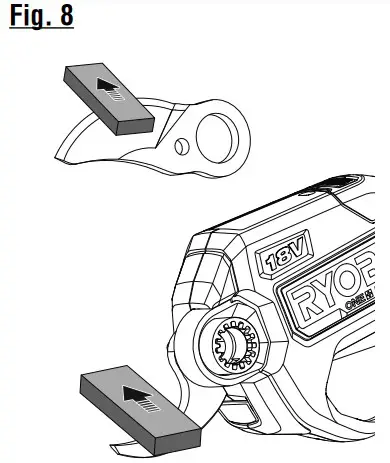 RYOBI P2505 18 VOLT PRUNING SHEAR - Product Overview 9