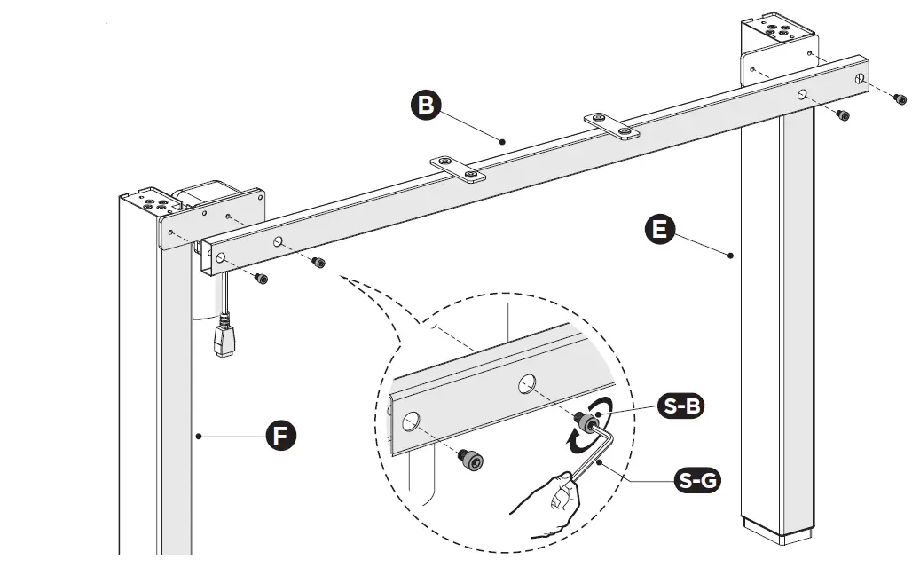 equip 650811 ERGO Electric Sit-Stand Desk Frame fig 3