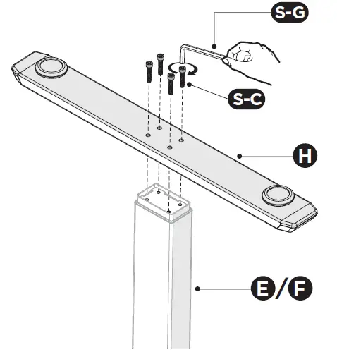 equip 650811 ERGO Electric Sit-Stand Desk Frame fig 5