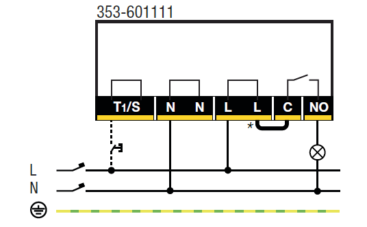 niko 353-601111 Motion Detector M42MR 230V Master 12-13m 360 Degree SnapFit for Flush Mounting FIG 1