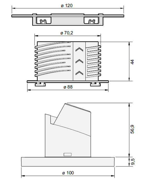 niko 353-601111 Motion Detector M42MR 230V Master 12-13m 360 Degree SnapFit for Flush Mounting FIG 2