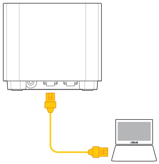 you can use a phone or pad to complete the setup via ASUS Router App