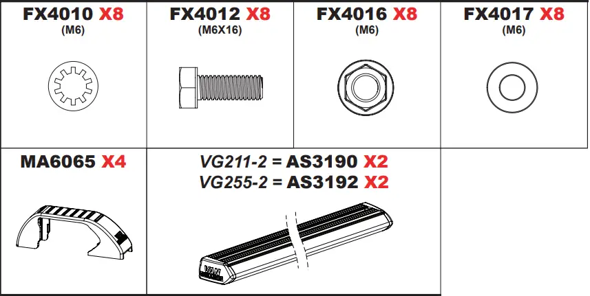 VAN GUARD VG211 2 Nissan Primastar x2 ULTI Van Roof Bars -