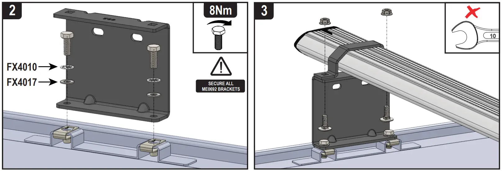 VAN GUARD VG211 2 Nissan Primastar x2 ULTI Van Roof Bars - 12
