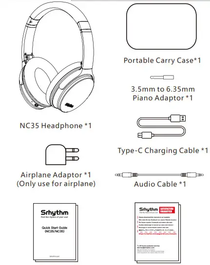 Srhythm NiceComfort 35 NC35-What's in the Box