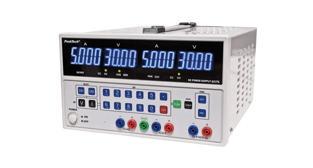 Peaktech 6075 Laboratory Power Supply Instruction Manual