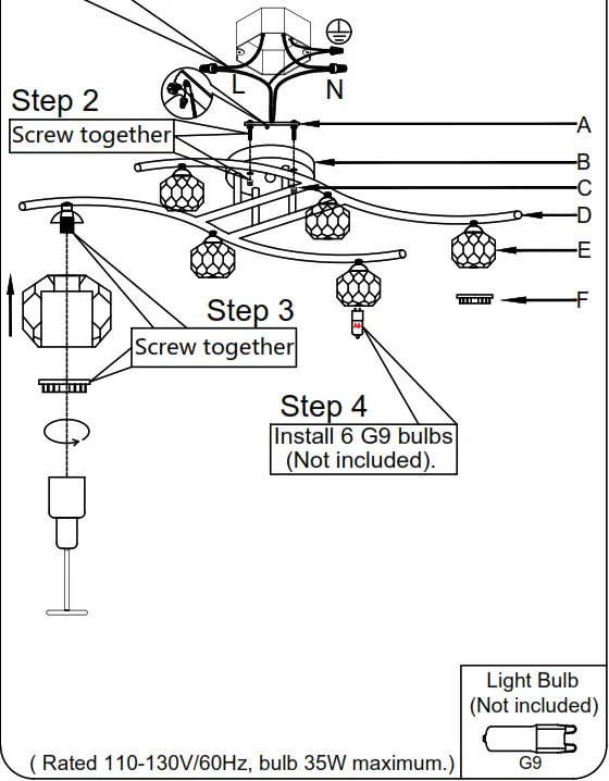 Maxax MX19121 6BK P 704 Inch Sputnik Geometric Semi Flush Mount - Fig1
