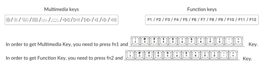 Multimedia Key and Function Key