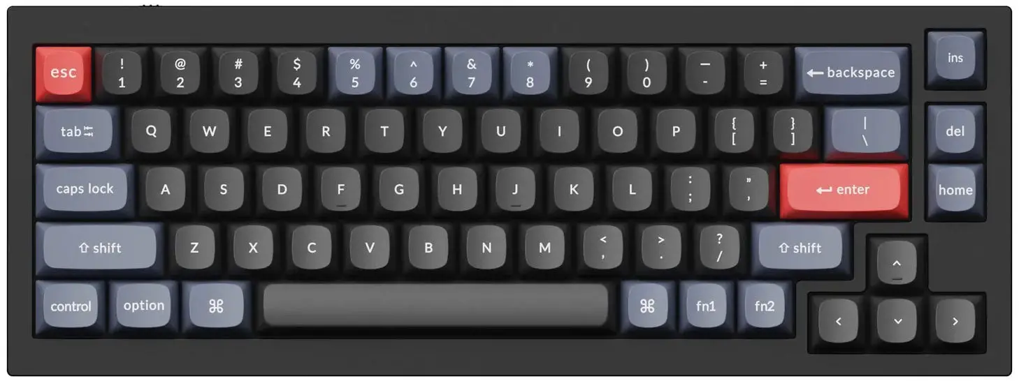 Keychron Q2 QMK VIA custom mechanical keyboard full aluminum for Mac Windows iOS RGB backlight with hot swappable Gateron G Pro switch