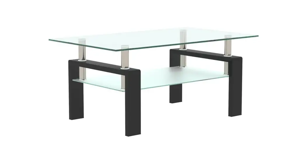 Maincraft D01-ct006 Walnut Rectangle Glass Coffee Table Instruction Manual