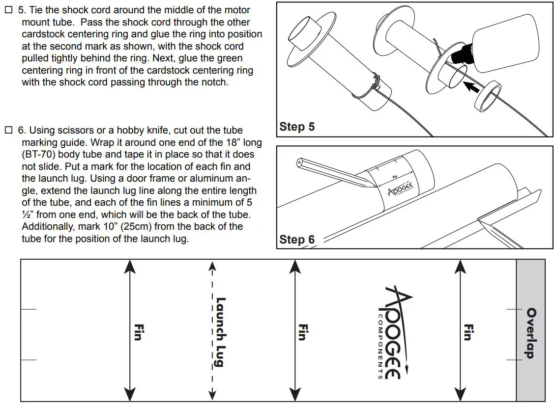 apogee 05056 Peregrine JR Instructions - Assembly Steps