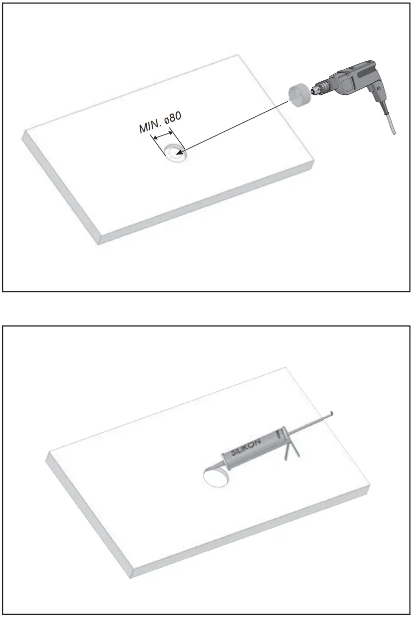 RAVAK XJX01155001 CERAMIC 550 O SLIM Washbasin ceramic white - FIGURE 5