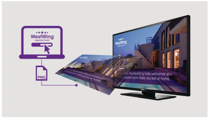 PHILIPS 43HFL2839T 43 Inch Studio Hospitality TV - Welcome page