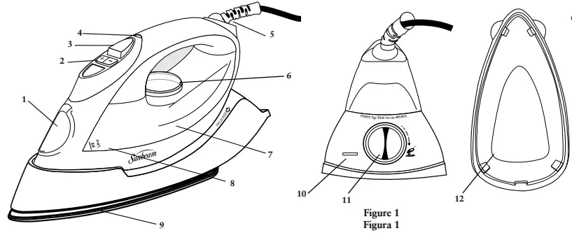 Sunbeam GCSBRS-1 Convertible Iron Steamer - Fig 1