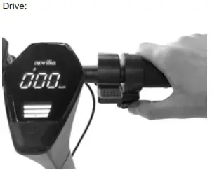 aprilia eSRZ Electric Scooter - Command information Control panel 6