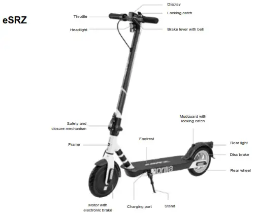 aprilia eSRZ Electric Scooter - Product overview 2