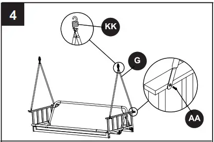 Style SELECTIONS GCS00395A Swing with Canopy - INSTALLATION OVERVIEW 4