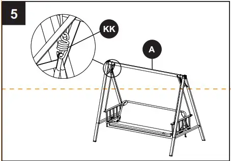 Style SELECTIONS GCS00395A Swing with Canopy - INSTALLATION OVERVIEW 5