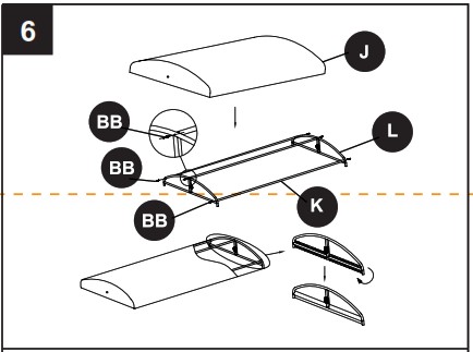 Style SELECTIONS GCS00395A Swing with Canopy - INSTALLATION OVERVIEW 6