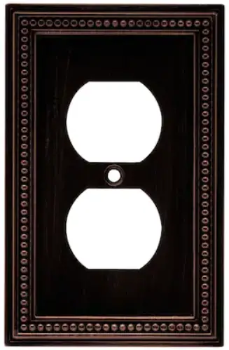 allen roth 64776 Beaded 1-Gang Standard Duplex Wall Plate