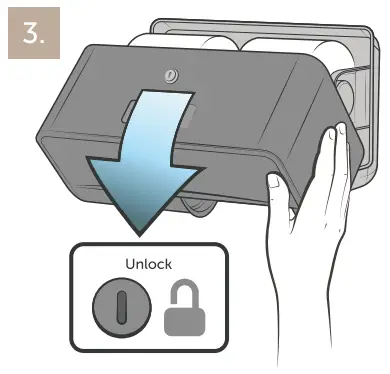Kimberly-Clark 58792 Standard Roll Toilet Paper Dispenser 2 Roll Horizontal Faceplate - fig 3