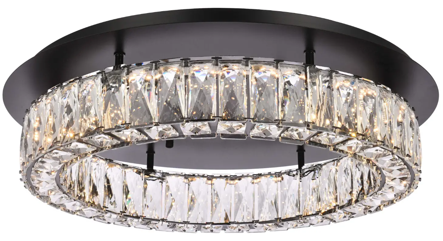 ELEGANT 3503F22BK Ceiling Lights In Chrome
