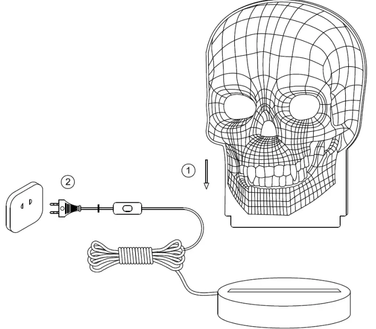 RL R52461106 Portable LED Table Light Skul - 1