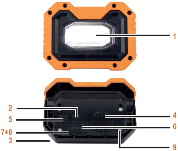 smartwares FCL 76015 LED Work Light with Bluetooth Speaker - Figure 1