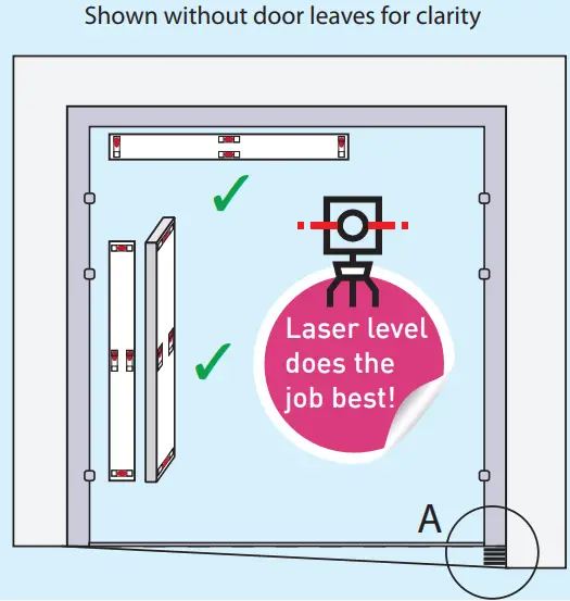 SETTING THE DOOR AND FRAME IN THE OPENING