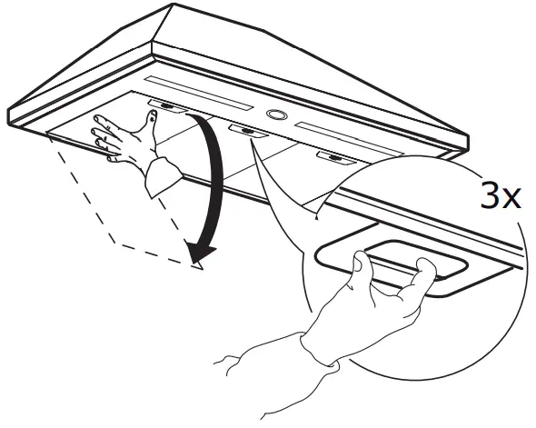 IKEA 703.893.42 RYTMISK Wall Mounted Extractor Hood - Grease Filters