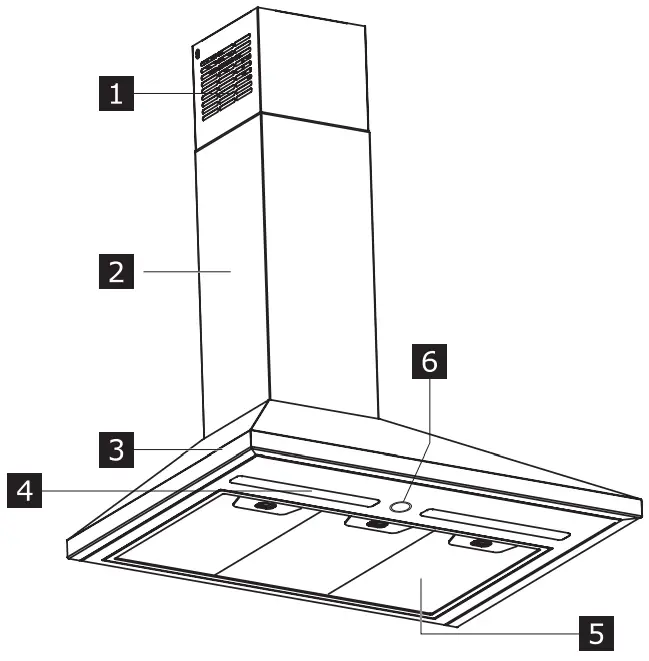 IKEA 703.893.42 RYTMISK Wall Mounted Extractor Hood - Product description