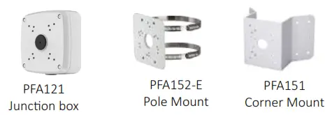 dahua DH-IPC-HFW1831E 8MP WDR IR Mini Bullet Network Camera - Accessories