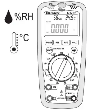 VOLTCRAFT Multi DMM MT 52 Handheld Digital Multimeter - Measuring 12