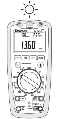 VOLTCRAFT Multi DMM MT 52 Handheld Digital Multimeter - Measuring 15