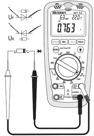 VOLTCRAFT Multi DMM MT 52 Handheld Digital Multimeter - Measuring 5