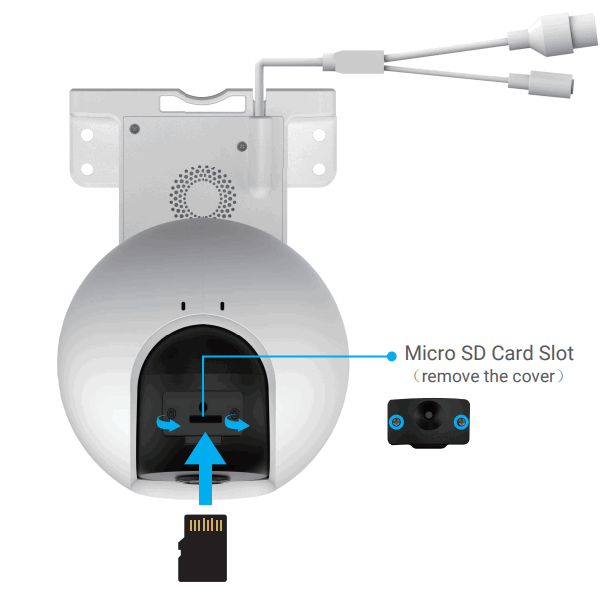 EZVIZ H8 Pro 3K Pan and Tilt Wi-Fi Camera - SD Card