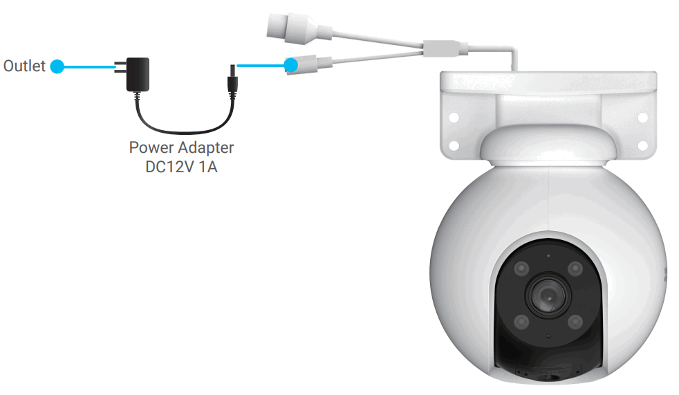 EZVIZ H8 Pro 3K Pan and Tilt Wi-Fi Camera - Wireless Connection