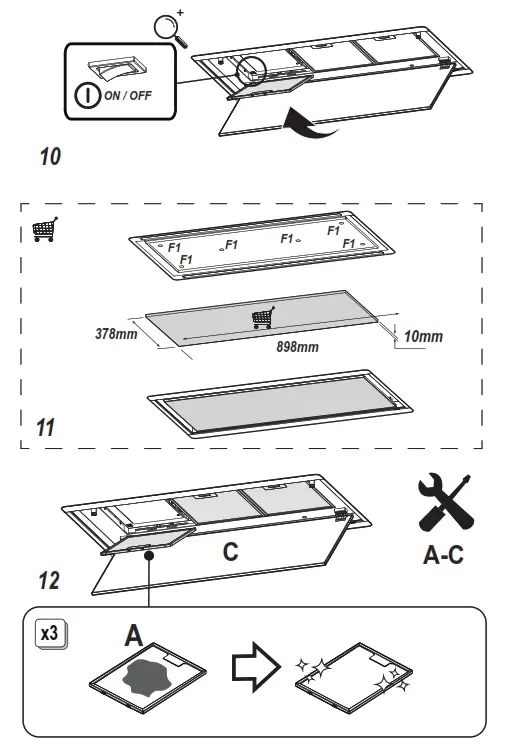 elica H16 Ceiling Cooker Hood Skydom - Fig11