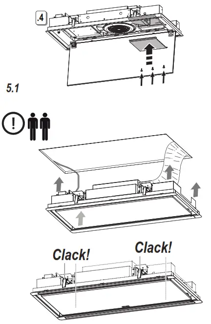 elica H16 Ceiling Cooker Hood Skydom - Fig8