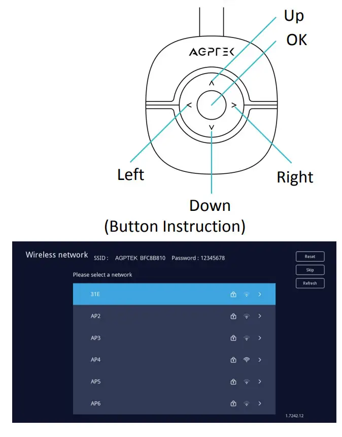 AGPTEK Wireless Display Adapter G36 - Long Press